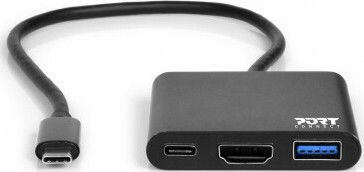 Port Designs USB-C Docking Station mit HDMI 4K PD Schwarz (900140)