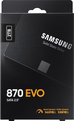 Samsung 870 Evo SSD 2TB Tip 2.5'' cu Conexiune SATA III MZ-77E2T0B