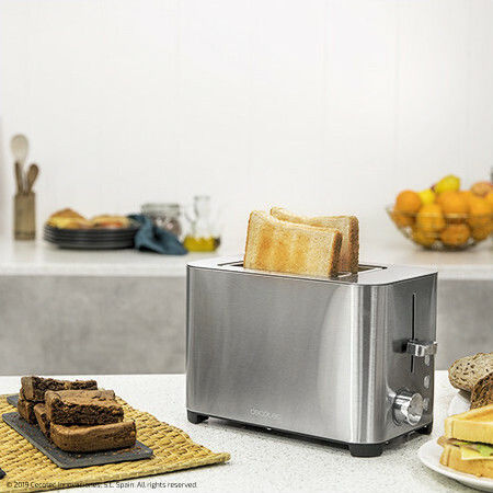 Cecotec YummyToast Double Toaster 2 Slots 850W Inox