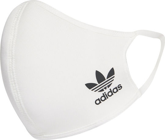 adidas Μάσκα Προστασίας Υφασμάτινη XS/S Λευκή HB7855 3τμχ