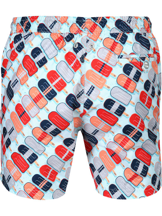 John Frank Ice Cream Men's Swimwear Shorts Multicolour with Patterns