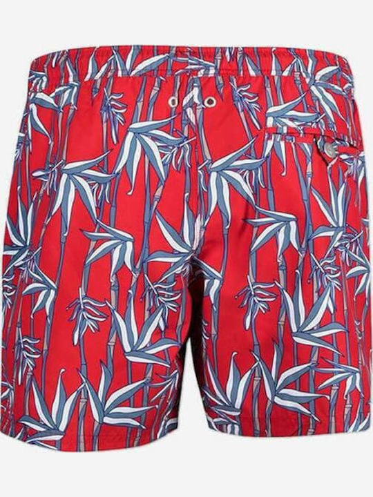 Baboo Herren Badebekleidung Shorts Rot Blumen