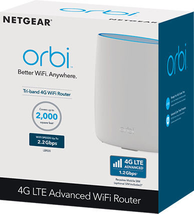 NetGear Orbi LBR20 WiFi Mesh Network Access Point Wi‑Fi 4 Tri Band (2.4 & 5 & 5GHz)