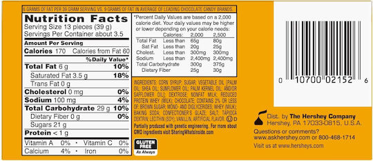 Hershey Milk Duds Chocolate And Caramel Σοκολατάκια Γάλακτος καραμέλα Χωρίς Γλουτένη 141gr