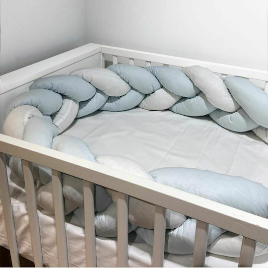 abo Crib Bumpers Braided Inside Blue 20x210cm