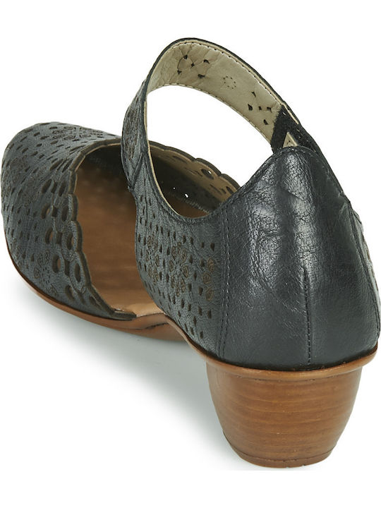 Anatomic Leather Black Heels