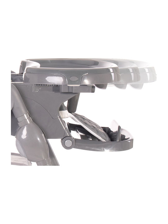 Lorelli Appetito Foldable Baby Highchair with Metal Frame & Fabric Seat Grey