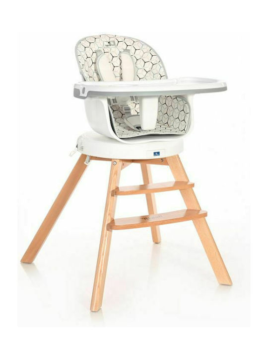Lorelli Napoli Baby Highchair 3 in 1 with Adjustable Height Gray
