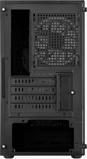 Aerocool Trinity Mini v3 Gaming Mini Tower Κουτί Υπολογιστή με Πλαϊνό Παράθυρο και RGB Φωτισμό Μαύρο