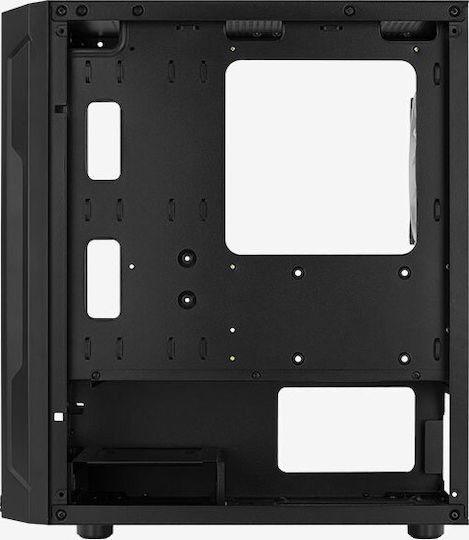 Aerocool Trinity Mini v3 Gaming Mini Tower Κουτί Υπολογιστή με Πλαϊνό Παράθυρο και RGB Φωτισμό Μαύρο