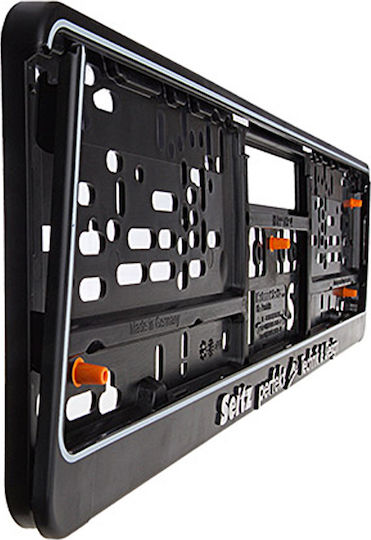 Auto Gs Kfz-Kennzeichenrahmen Kunststoff 52 x 12.5cm Schwarz 1Stück