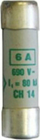 Adeleq Sicherung Zylindrisch Porzellan 14x51mm 6A (88-1069) 1Stück