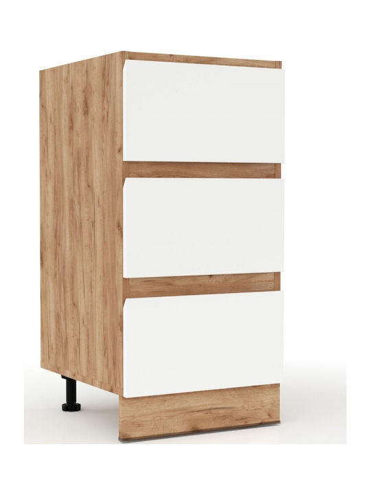 Soft Kitchen Floor Drawer Unit White 40x46x81.5pcs