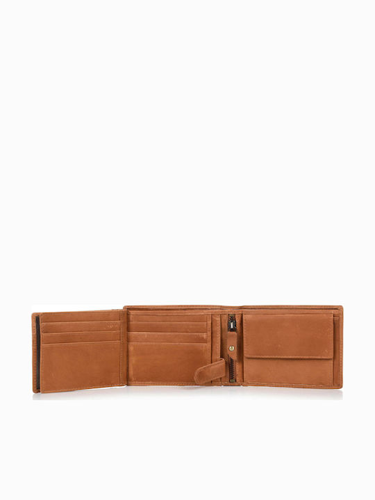 Leather Men's Wallet Classic Tabac Brown