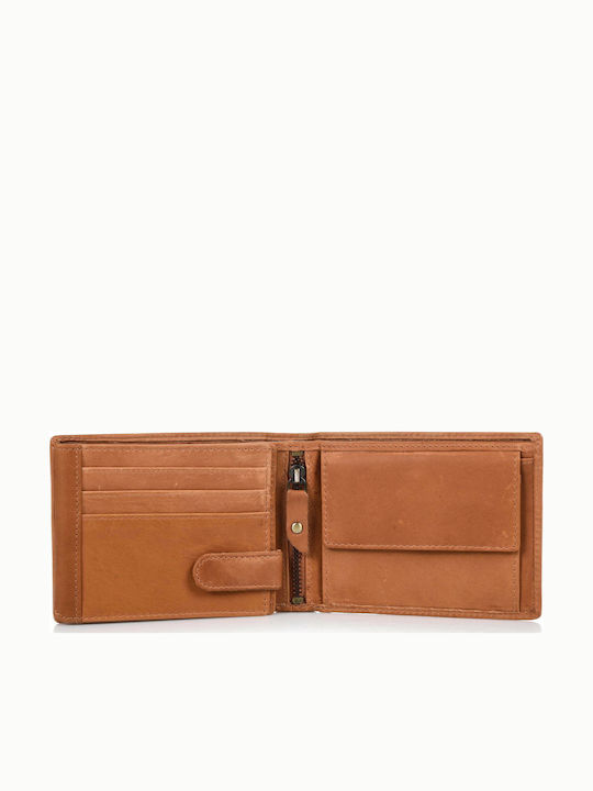 Leather Men's Wallet Classic Tabac Brown