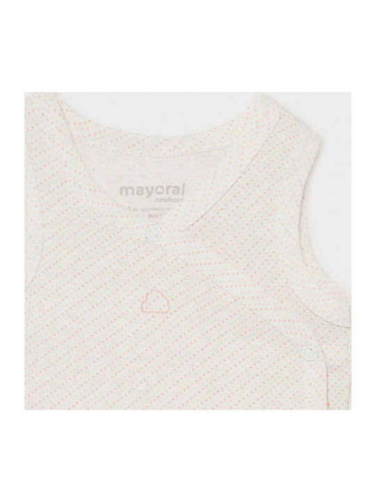 Mayoral Baby Bodysuit Underwear Set Sleeveless with Pants Pink