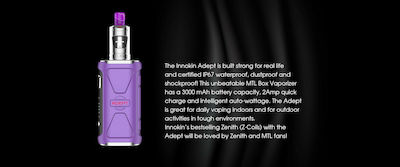 Innokin Adept Zlide Black Kit Box Mod 4ml cu baterie incorporată