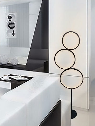 Atman Leggenda Miami Lampa de podea LED Î140xL36cm. cu Lumină Alb Reglabil 1080lm Negru