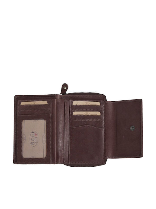 Small Leather Women's Wallet Classic Brown