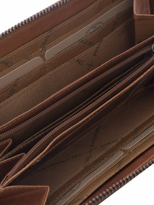 Μεγάλο Δερμάτινο Γυναικείο Πορτοφόλι με RFID Ταμπά