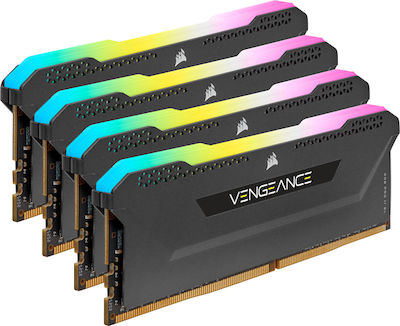 Corsair Vengeance RGB Pro SL 32GB DDR4 RAM με 4 Modules (4x8GB) και Ταχύτητα 3200 για Desktop