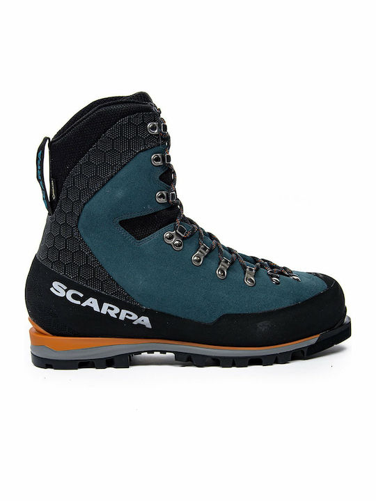 Scarpa Mont Blanc GTX Men's Waterproof Hiking Boots with Gore-Tex Membrane Blue
