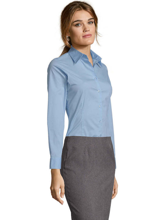 Eden Women's Monochrome Long Sleeve Shirt Bright Sky