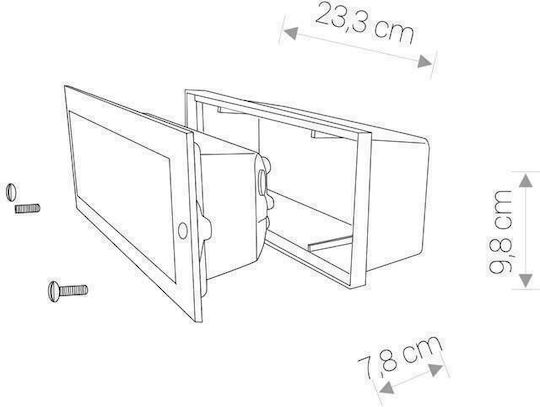 Nowodvorski Ina Wall-Mounted Outdoor Ceiling Light E27 IP65 23.5x10εκ.