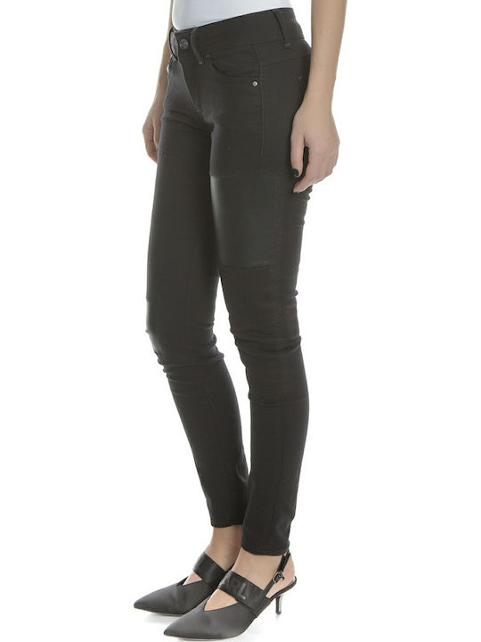 Lynn Women's Jean Trousers Mid Rise in Skinny Fit Black
