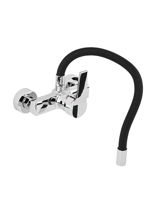 Fala Kitchen Wall Flexible Black Kitchen Faucet