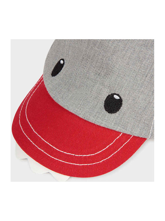 Mayoral Kids' Hat Jockey Fabric Shark Red
