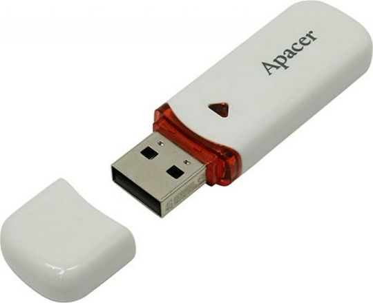 Apacer AH333 64ГБ USB 2.0 Стик Бял