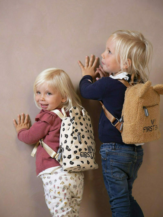 Childhome My First Leopard Kids Bag Backpack Beige 23cmx7cmx23cmcm