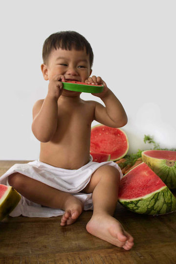 Oli&Carol Wally Watermelon Teething Ring from Rubber for 3 m+