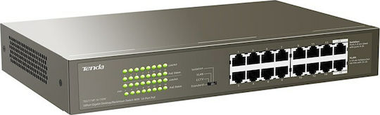 Tenda Unmanaged L2 PoE+ Switch with 16 Gigabit (1Gbps) Ethernet Ports