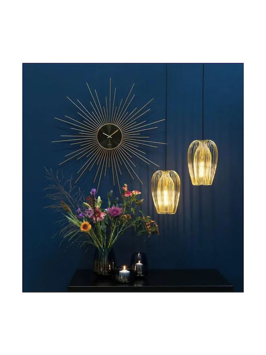 Karlsson Peony Ρολόι Τοίχου Μεταλλικό Χρυσό Ø45cm
