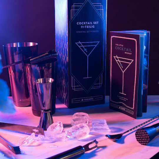 Navaris Σετ Cocktail από Ανοξείδωτο Ατσάλι Μαύρο 11τμχ 49860.11.01