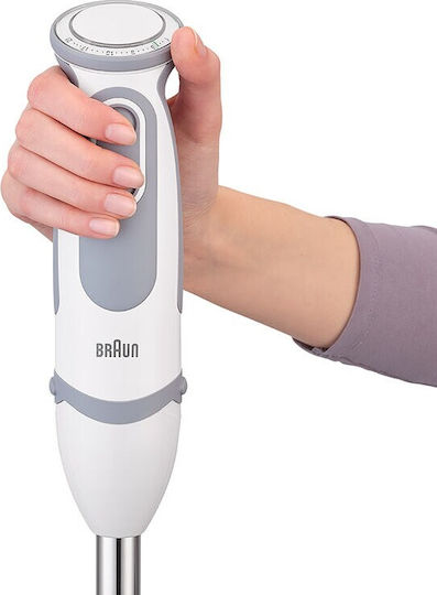 Braun MultiQuick 5 Ръчен Блендер с Неръждаема Пръчка 1000W Бял