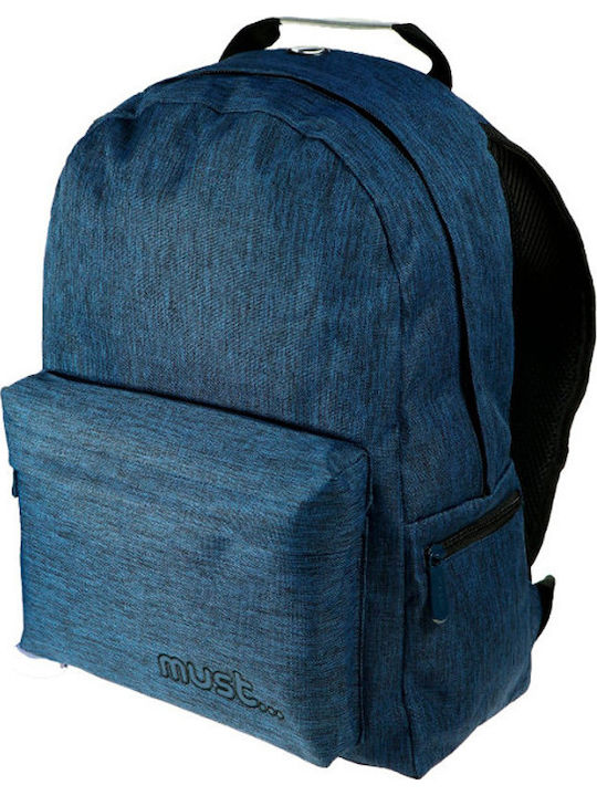 Must Monochrome Jean Blue School Bag Backpack Junior High-High School in Blue color 22lt