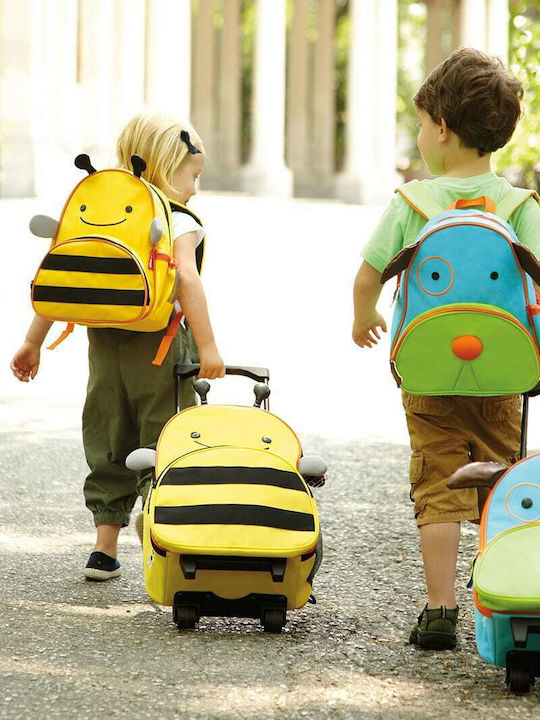 Skip Hop Zoo Bee School Bag Backpack Kindergarten Yellow with Water Bottle Holder