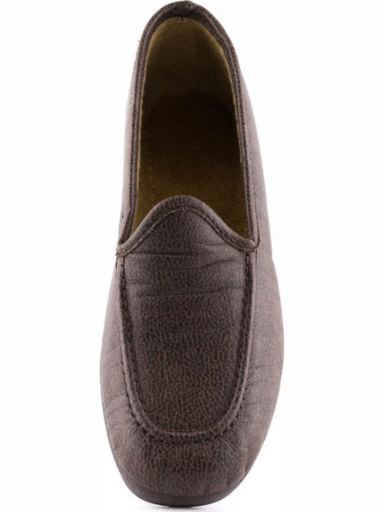 Adam's Shoes Closed-Back Women's Slippers In Brown Colour