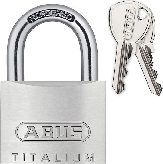 Abus Titalium 64ΤΙ Aluminum Padlock Brass with Key 60mm 1pcs