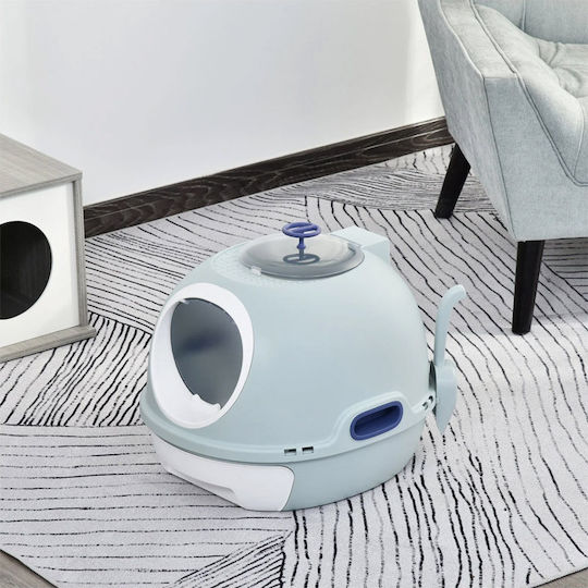 Pawhut Cat Toilet Closed Blue L47 x W55 x H44cm