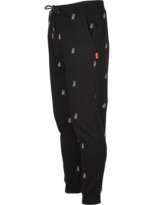 Pantaloni de trening cu Elastic Negru