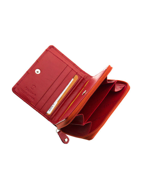 Lavor Small Leather Women's Wallet with RFID Red