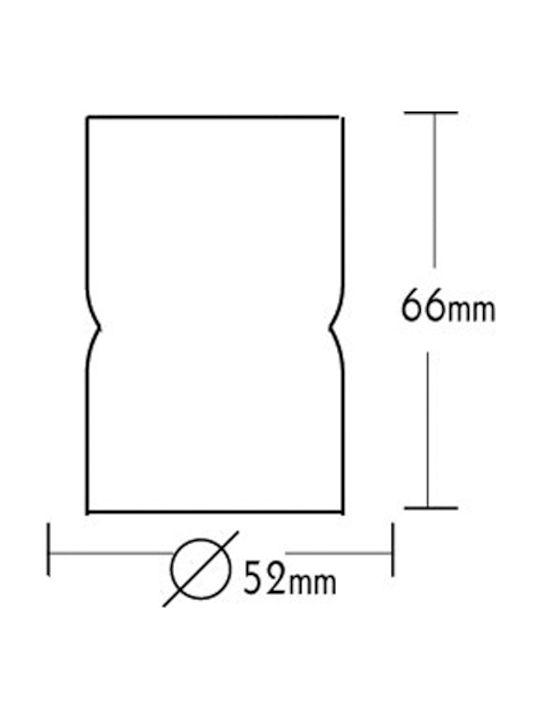 Aca Rotund Sticlă Spot Încorporat cu Soclu G9 Argintiu 5.2x5.2cm. 1buc