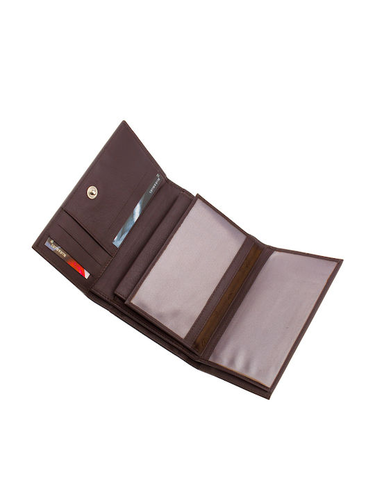 Large Leather Women's Wallet Classic Brown