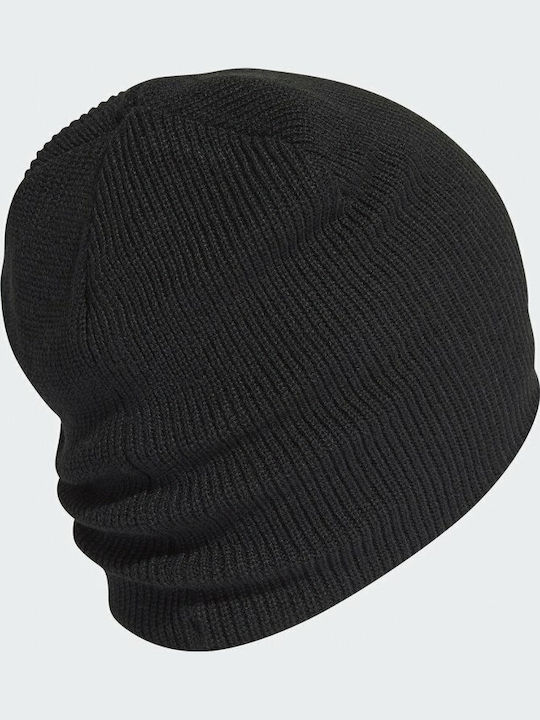 Performance Beanie Unisex Σκούφος με Rib Πλέξη σε Μαύρο χρώμα