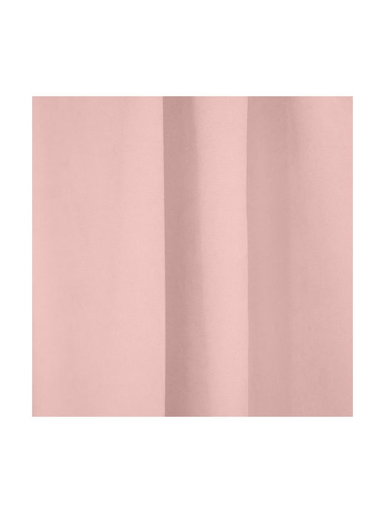 Lino Home Curtain with Pencil Pleat Renas Pink 140x280cm