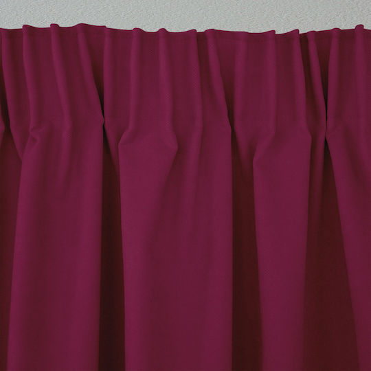 Lino Home Curtain with Pencil Pleat Renas Magenta 140x280cm